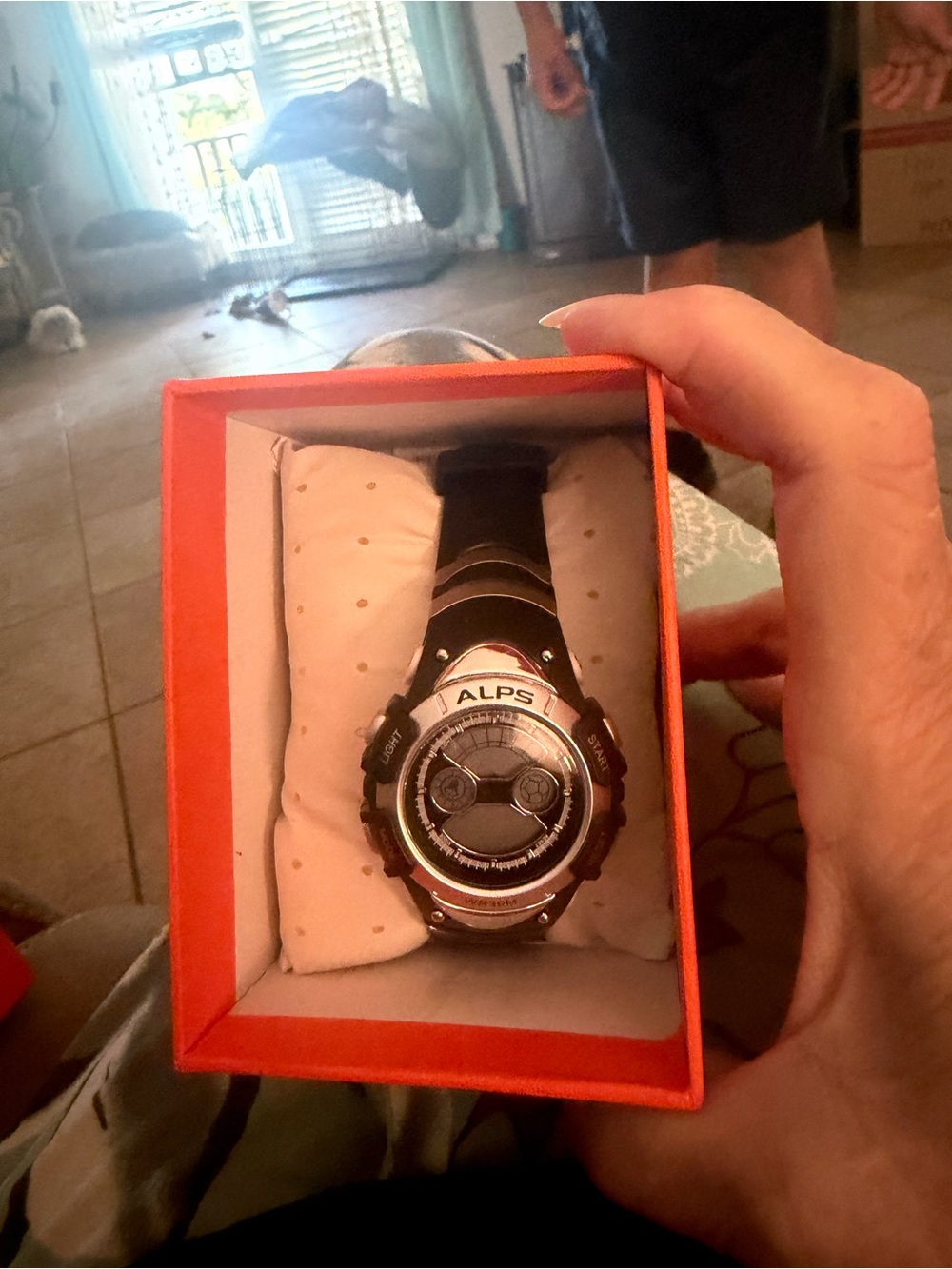 Men's Black and Silver Digital Sport Watch